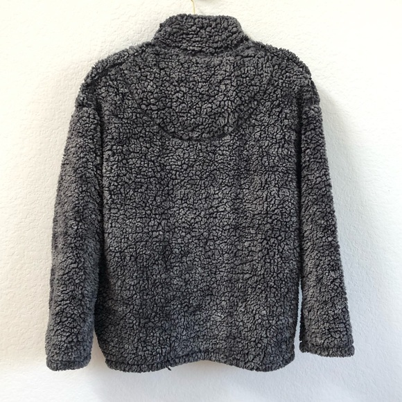 12th Tribe Sherpa Halp Zip Pullover Charcoal - Picture 3 of 5